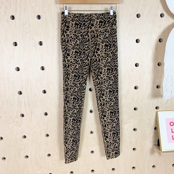 J. Crew Women’s 7/8 High-Rise Leggings in Leopard Size Small - Picture 2 of 5